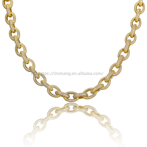 Popular European American <b>Cross</b>-border New Cuban <b>Chain</b> Street Hip-hop Personalized Trendy Men's Necklace Electroplated - Product Image 5