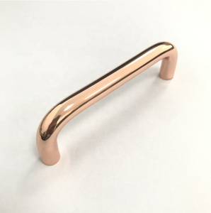 U Shape Furniture Accessories Hardware Kitchen <strong>Cupboard</strong> Pull Rose Gold <strong>Copper</strong> Color Solid Bent <strong>Handle</strong> - Product Image 3