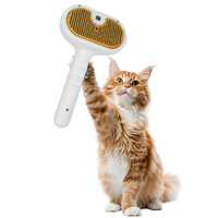 Brosse de toilettage pour animaux de compagnie écologique 3-en-1 autonettoyante, peigne anti-chute de poils, brume fine, antistatique pour chats et salle de bain