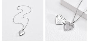 Изысканный 18K позолоченное ожерелье из нержавеющей стали I Love You фоторамка медальон, стильный элегантный кулон "Сердечко" сублимации ювелирных изделий Blanks футболки для девочек - Product Image 6