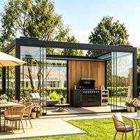 Pergola en aluminium durable, écologique et résistante aux intempéries pour balcon, jardin et terrasse extérieurs – Taille et couleur personnalisables – Offre spéciale