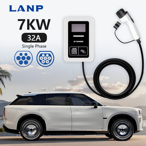 <span class=keywords><strong>Cargador</strong></span> de Vehículos Eléctricos de 7KW Monofásico 32A con Cable de 4m <span class=keywords><strong>TIPO</strong></span> 2 GB/T, Estación de Carga Inteligente de CA Montada en Pared <span class=keywords><strong>para</strong></span> Uso Doméstico - Product Image 1