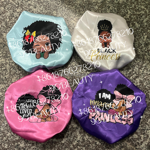 Bonnets de nuit en satin double couche personnalisés avec des personnages de dessins animés populaires pour les enfants, usage quotidien, unisexe - Product Image 4