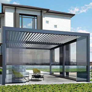 Pérgola de Aluminio, <span class=keywords><strong>Toldo</strong></span>, Cubierta Impermeable para Exteriores, Techo de Pabellón Creativo, 3x3, 3x4, 4x3, 4x4, 4x5, 4x6, Ecológico, Duradero, Opción LED - Product Image 1