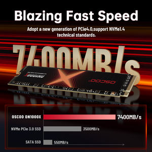 适用于1000x PCIe Gen4 NVMe固态硬盘3D NAND TLC 512gb 1tb 2tb 4TB内部塑料外壳7400mb/s读取台式笔记本电脑 - Product Image 6