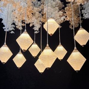 Lustre de mariage illuminé à 10 têtes, décoration de fête, ambiance <span class=keywords><strong>Oscar</strong></span>, salle de mariage, acrylique - Product Image 4