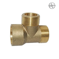 Raccord en T fileté en laiton robuste sur mesure pour système de transfert d'eau, de gaz et de fluides, forgeage structurel