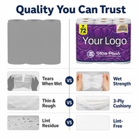 Serviettes jetables premium 4 plis, extra douces, écologiques, antibactériennes, emballées individuellement, matelassées, en pâte de bois vierge