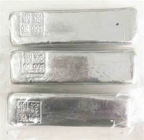 銀白色溶融性スパースインジウムメタルインゴット4n5インディウムインゴット工場価格