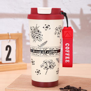 2025 Lily Valley Tasse Thermique En Acier Inoxydable Double-Boire Pratique Élégant Tasse À Café Grand 550ml Épaissie Sous Vide - Product Image 6