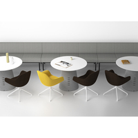 Table de réunion de loisirs d'affaires Mode Port de charge Usb Table basse Bureau Salle de café Reste Petite Table ronde