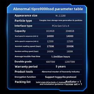 Unidad de Estado Sólido Zhitai Tipro9000 de 1 TB para Escritorio, SSD M.2, Almacenamiento Yangtze de 2 TB con Material de PVC - Product Image 6