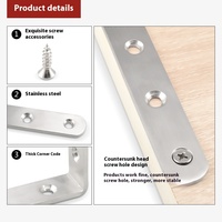 Support d'angle droit en acier inoxydable robuste pour assemblage de meubles - Vente en gros