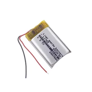 Custom li polymer 552030 li-po battery with 280mah rechargeable for music player