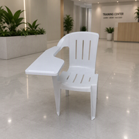 Chaise d'école en plastique en gros avec tablette d'écriture, siège multifonctionnel pour salle de classe, salle de formation, université, séminaire, événement