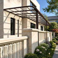 Pergola de terrasse extensible en aluminium avec toit en polycarbonate, protection UV, étanche, pour villa en bord de lac, jardin, terrasse, OEM