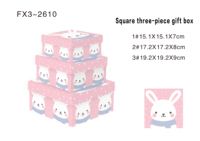 Lot de 3 boîtes cadeaux oblongues en carton, finition brillante, gaufrage, motif étoile dégradé, pour anniversaires et fêtes