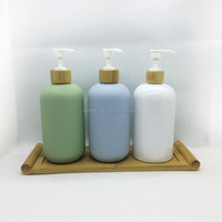 Écologique vert HDPE 200ml 400ml 500ml Doux au toucher Emballage Cosmétique Lotion Corporelle en plastique Squeeze Shampooing Bouteille avec