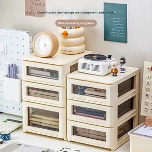 صندوق تخزين مستحضرات التجميل متعدد الطبقات، منظم سطح المكتب، منظم متعدد الأقسام للسكن الطلابي، منظم أدوات مكتبية - Product Image 2