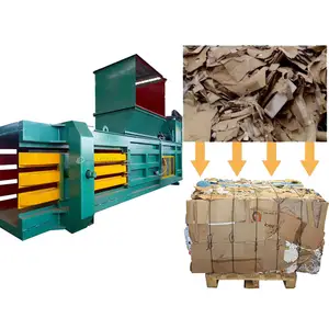 Corrugated Baler Machine Cost Of China Semi Automatic Cardboard Baler Open-End Manual-Tie Horizontal Baler