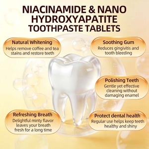 Tabletas de Pasta Dental Personalizadas OEM/ODM con 5% de Nano-Hidroxiapatita y Niacinamida, Tabletas Masticables para Enjuague Bucal - Product Image 4