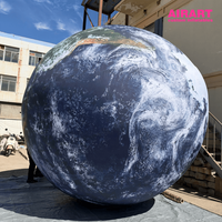 Modèle de globe terrestre gonflable géant avec impression HD, motif océan bleu et nuages, pour exposition scientifique, événement éducatif, présentation