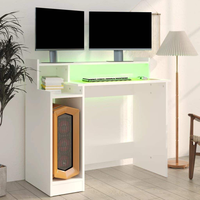 Bureau d'écriture OEM avec rangement, mobilier de salon, bureau d'ordinateur avec éclairage LED