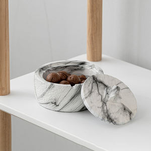 Vente en gros de cendrier de <span class=keywords><strong>bureau</strong></span> personnalisé en céramique avec impression par transfert d'eau et couvercle - Product Image 4