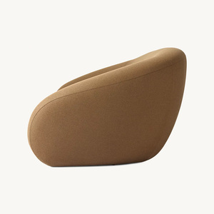 RH <span class=keywords><strong>REYNA</strong></span> Ensemble de canapé de luxe moderne incurvé à trois places en tissu beige pelucheux pour salon, appartement et centre commercial - Product Image 3