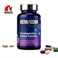 Capsules dures de BioPQQ (Pyrroloquinoline Quinone) certifiées GMP, CAS 122628-50-6, complément alimentaire en vrac, OEM, marque privée
