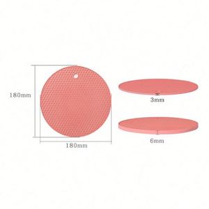 Sous-plat en silicone antidérapant avec logo personnalisé, motif nid d'abeille, isolation thermique - Product Image 1