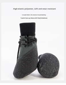 मछली की राजकुमारी पालतू जूते लोच टिकाउ पहनने के प्रतिरोध विरोधी पर्ची वाटरप्रूफ खेल समायोज्य कुत्ते जूते - Product Image 5