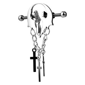 Halloween Kruis Tepelklemmen Voor Vrouwen Verstelbare Leren Riem, Borst Bondage & Sm Spel Voor Koppels - Product Image 5