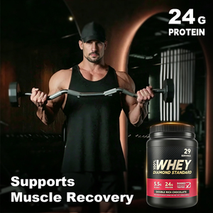 Poudre de Protéine de Lactosérum <span class=keywords><strong>100</strong></span>% OEM <span class=keywords><strong>5kg</strong></span> Double Rich Chocolate 1,98 Livre Suppléments Sportifs et de Fitness pour Adultes 24g 29 Portions - Product Image 5