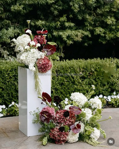 Composizione Floreale Artificiale Bianca e Verde per Bouquet da Sposa e Centrotavola, Decorazione per Eventi - Product Image 5