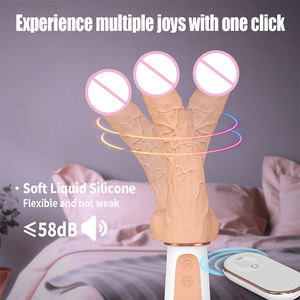 Vibrador Dildo Vibratório com Sucção, Aquecimento, Silicone de Grau Médico, IPX7 à Prova d'Água, Máquina Automática Portátil - Product Image 5