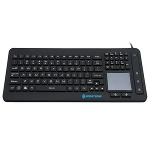 IP65 Wireless 2.4GH Silicone Waterproof Industrial Rubber Keyboard Manufacturer Customization Medical Washable Touchpad Keyboard