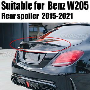 Aileron de coffre arrière en fibre de carbone pour Mercedes Benz Classe C berline W205 2015-2021 Déflecteur style C63s AMG PSM Noir brillant - Product Image 1