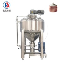 Cuve de mélange en acier inoxydable à double enveloppe Huashang, chauffage électrique/à vapeur, machine d'émulsification pour la production de liquides