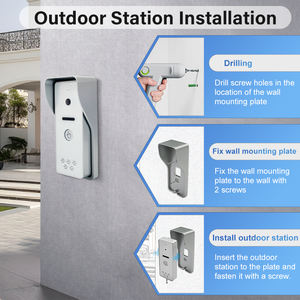 Skynex 10 pollici HD schermo intelligente telecamera di sicurezza <span class=keywords><strong>Wireless</strong></span> Tuya sistema di interfono Video esterno 1080P - Product Image 2