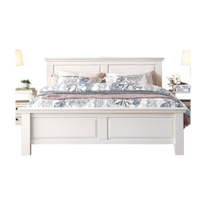 <span class=keywords><strong>Legno</strong></span> massello 1.8 metri mobili europei americani rovere bianco letto singolo moderno minimalista luce lusso 1.5 letto matrimoniale - Product Image 6
