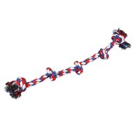 Jouet pour chien en corde de coton robuste et écologique, rayé, original, durable, pour mâcher, interactif, pour tirer, nettoyage dentaire, intérieur/extérieur
