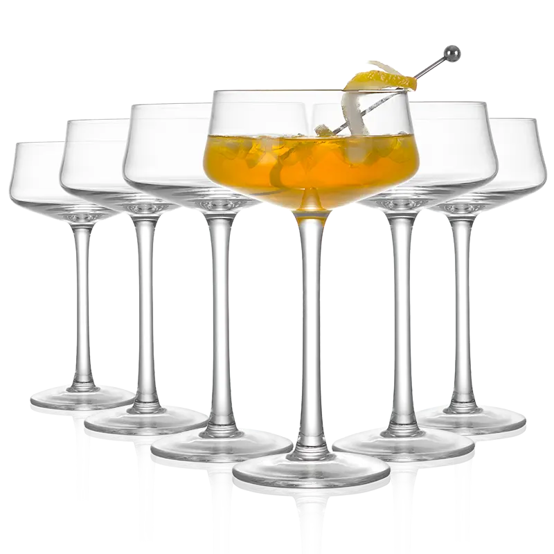 Tay thổi sang trọng màu đỏ rượu vang thủy tinh bán buôn rộng miệng chiếc đĩa pha lê sáng tạo Martini Cocktail kính cốc rượu vang thủy tinh
