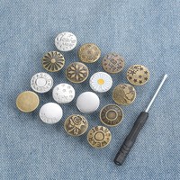 Kancing Pengencang Pinggang Celana Jeans Modern Tanpa Paku, Dapat Disesuaikan, Lapisan Logam Perunggu Ramah Lingkungan, Dapat Dilepas, Pipih, Besar, Pengurang Pinggang