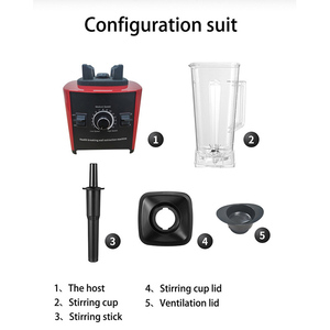 Licuadora Comercial para Cocina, Apta para Uso en Hoteles, Procesador de Alimentos de Alta Resistencia, Licuadora para Smoothies - Product Image 3
