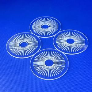 Plaque de verre de quartz percée au laser de haute précision, ronde, transparente, en silice fondue, avec micro-trous pour laboratoire - Product Image 4