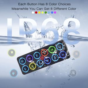 Panel de Control de Circuitos con Interruptor Táctil LED de 12 Canales, 60A, 4 Modos, 8 Colores de Retroiluminación, Impermeable IP68, 12V, para Automóviles - Product Image 3