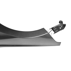 Parafango anteriore in fibra di carbonio reale con rifiniture laterali V per <span class=keywords><strong>Honda</strong></span> 11th Civic FL1 2021-2024 parafanghi civici - Product Image 2