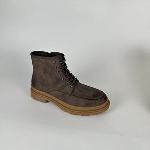 מגפי צ'לסי מעור טבעי מגפי מרטין מגפי קרסול גבוהים ונוחים עם סוליית סִגְנוֹן מוגבהת לשימוש יומיומי בחורף - Product Image 4