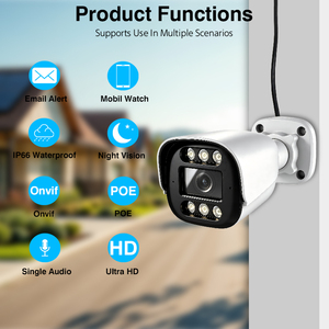 Caméra CCTV Wishope 2MP avec vision nocturne, détection humaine, caméra IP, étanche IP66, système de caméra de sécurité pour la maison/entreprise/usine - Product Image 2
